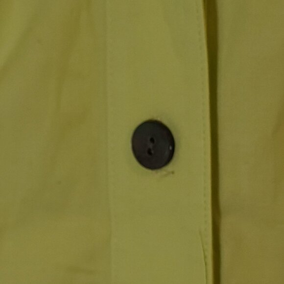 Tyler‎ Boe Cotton Blend Button Down 3/4 Sleeve Blouse Lime Green Pleated Back 4 - Picture 2 of 9